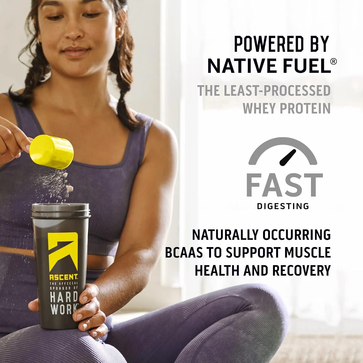Ascent Ascent 100% Whey Protein Powder - Vanilla Bean - Ingredients View