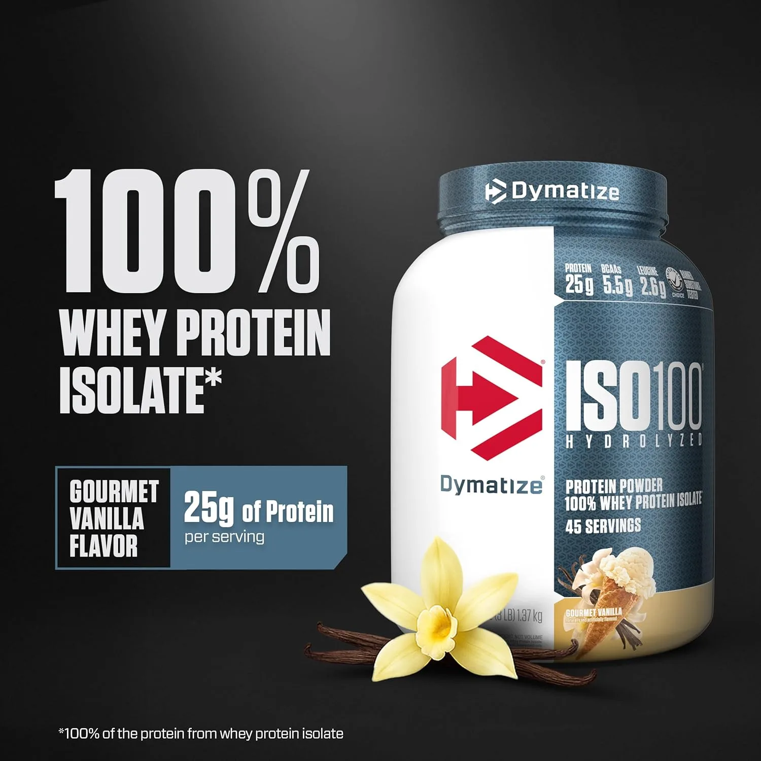 Dymatize Dymatize ISO100 Protein Isolate Powder - Back View