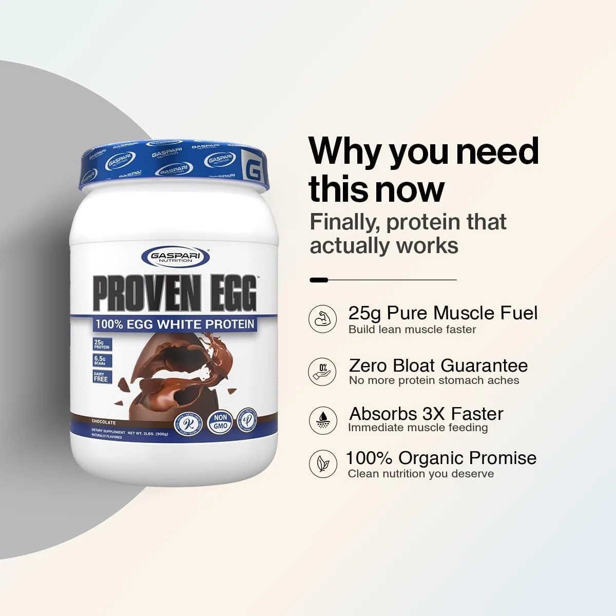 Gaspari Nutrition Gaspari Nutrition Proven Egg White Protein Powder - Ingredients View