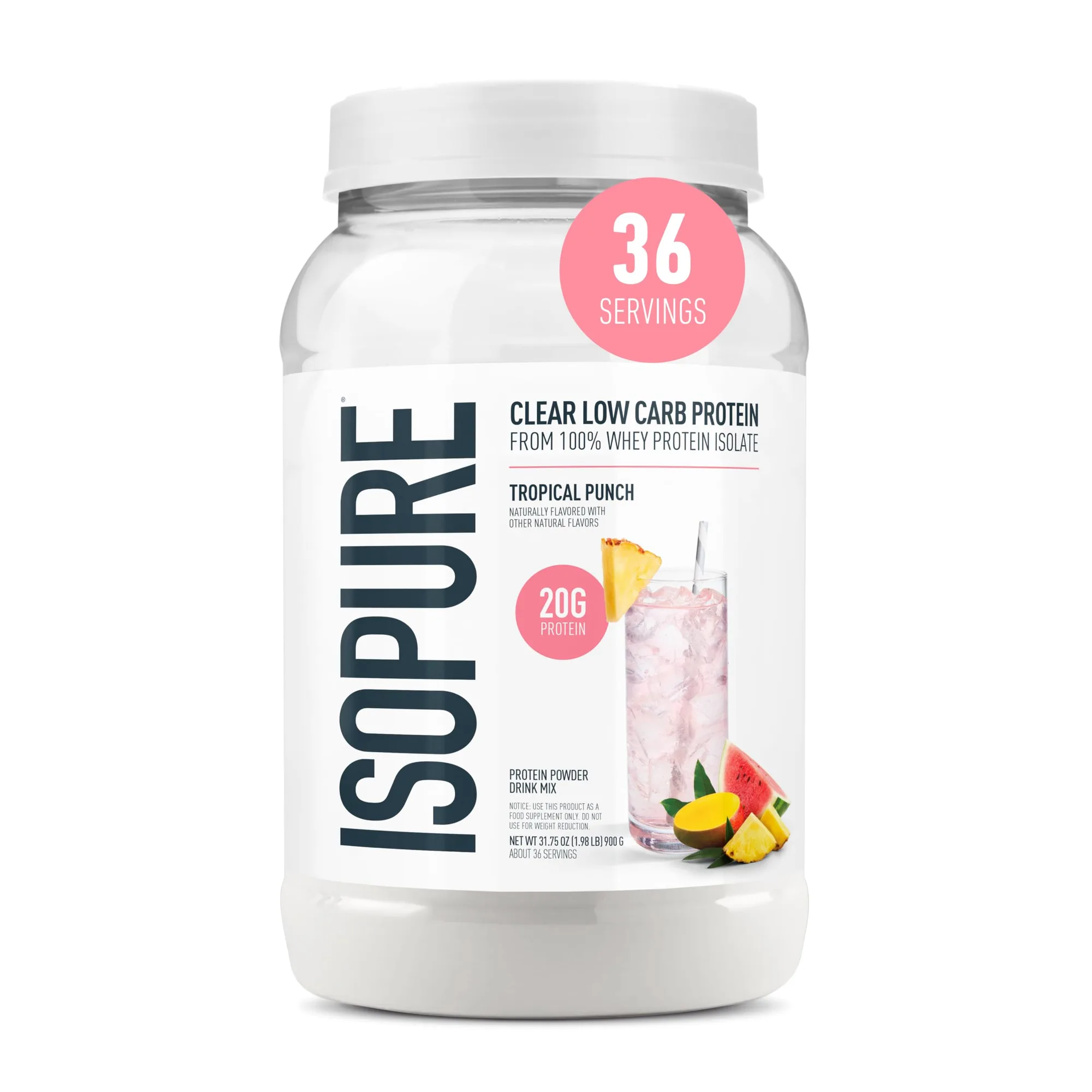 Isopure Isopure Clear Whey Isolate Protein Powder - Front View