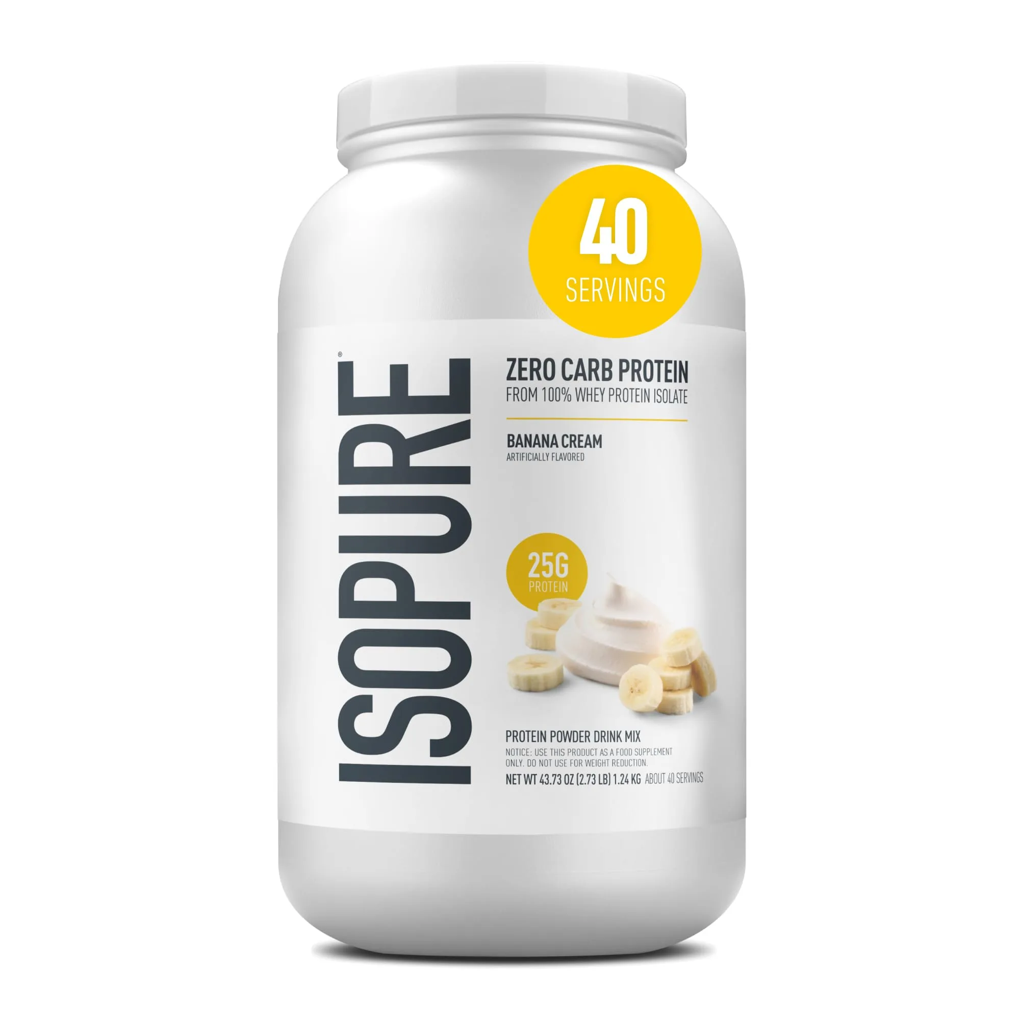 Isopure Isopure Zero Carb Whey Isolate Protein Powder - Front View