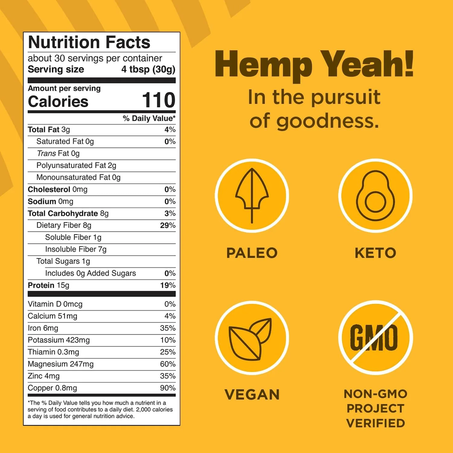 Manitoba Harvest Manitoba harvest Balanced Hemp Protein and Fiber Powder - Angle View