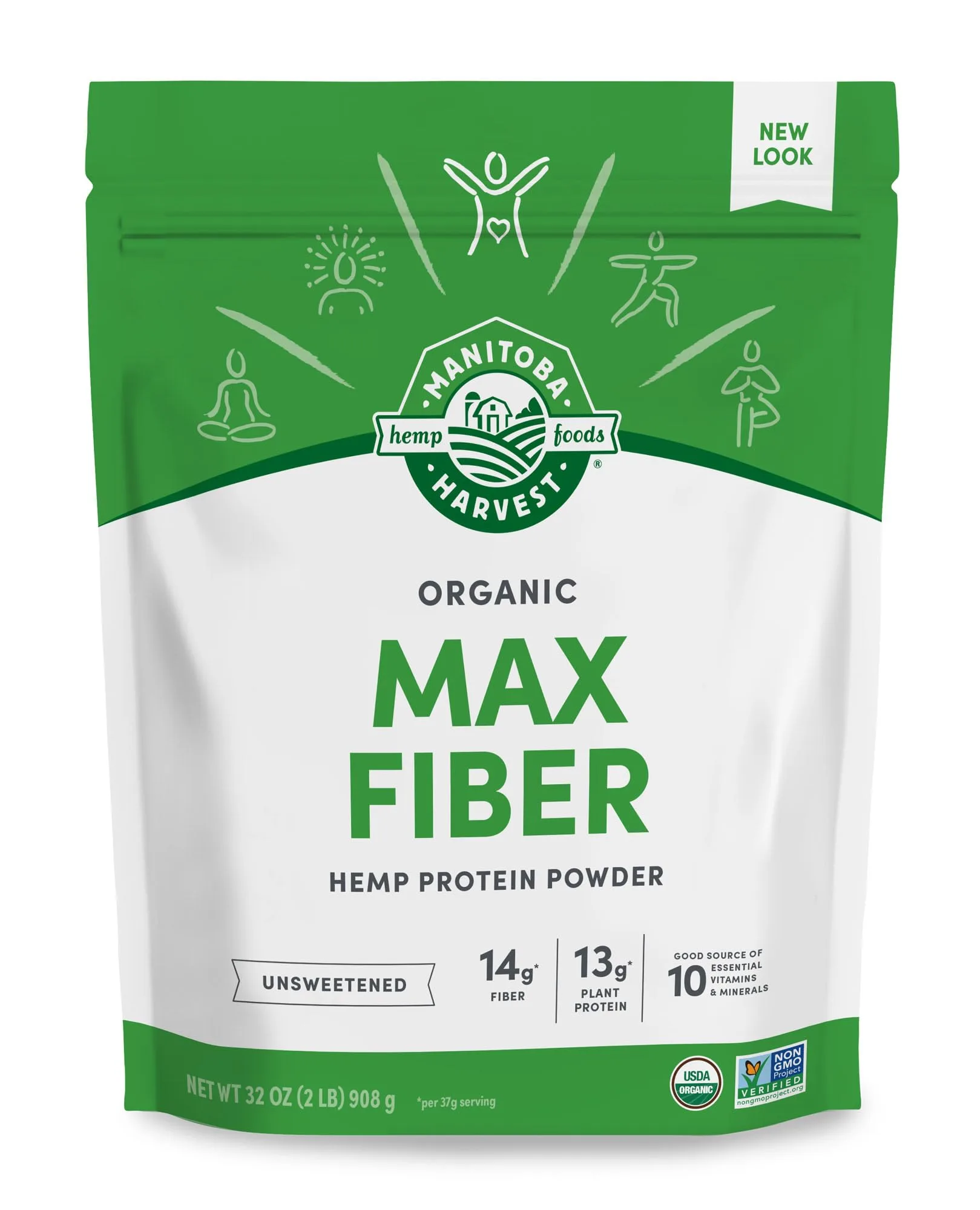 Manitoba Manitoba Harvest Organic Max Hemp Fiber Protein Powder - Front View