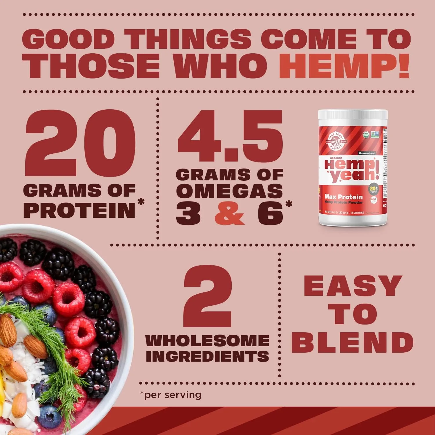 Manitoba Harvest Manitoba Harvest Organic Max Protein Powder - Back View