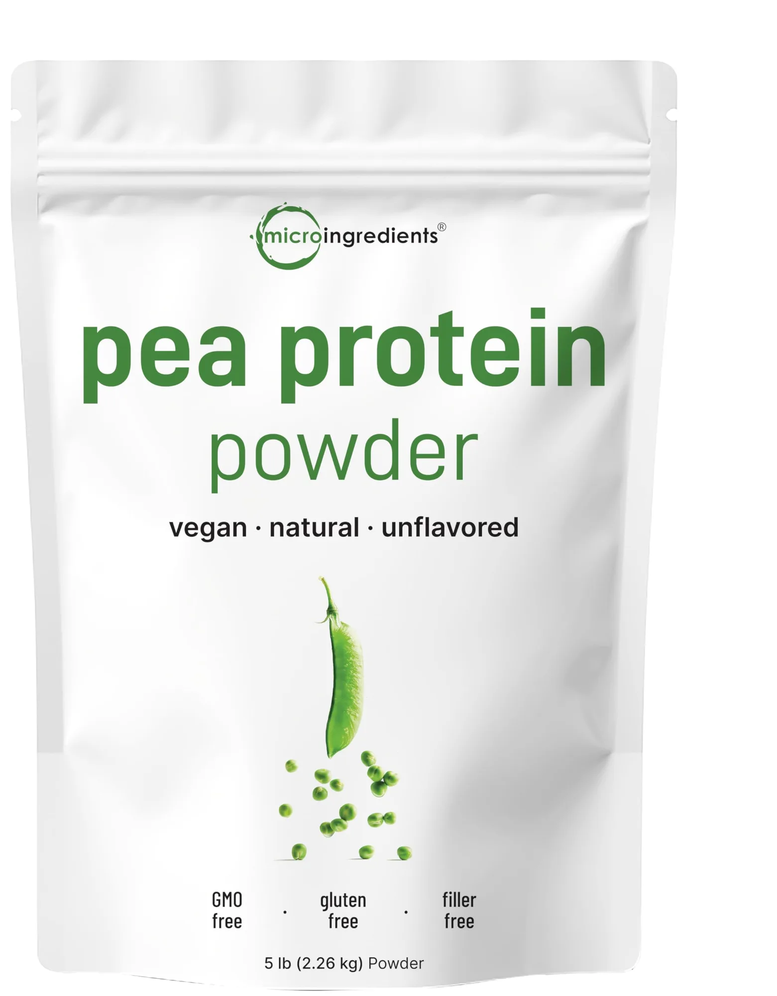 Micro Ingredients Micro Ingredients Pea Protein Powder 5lb - Front View