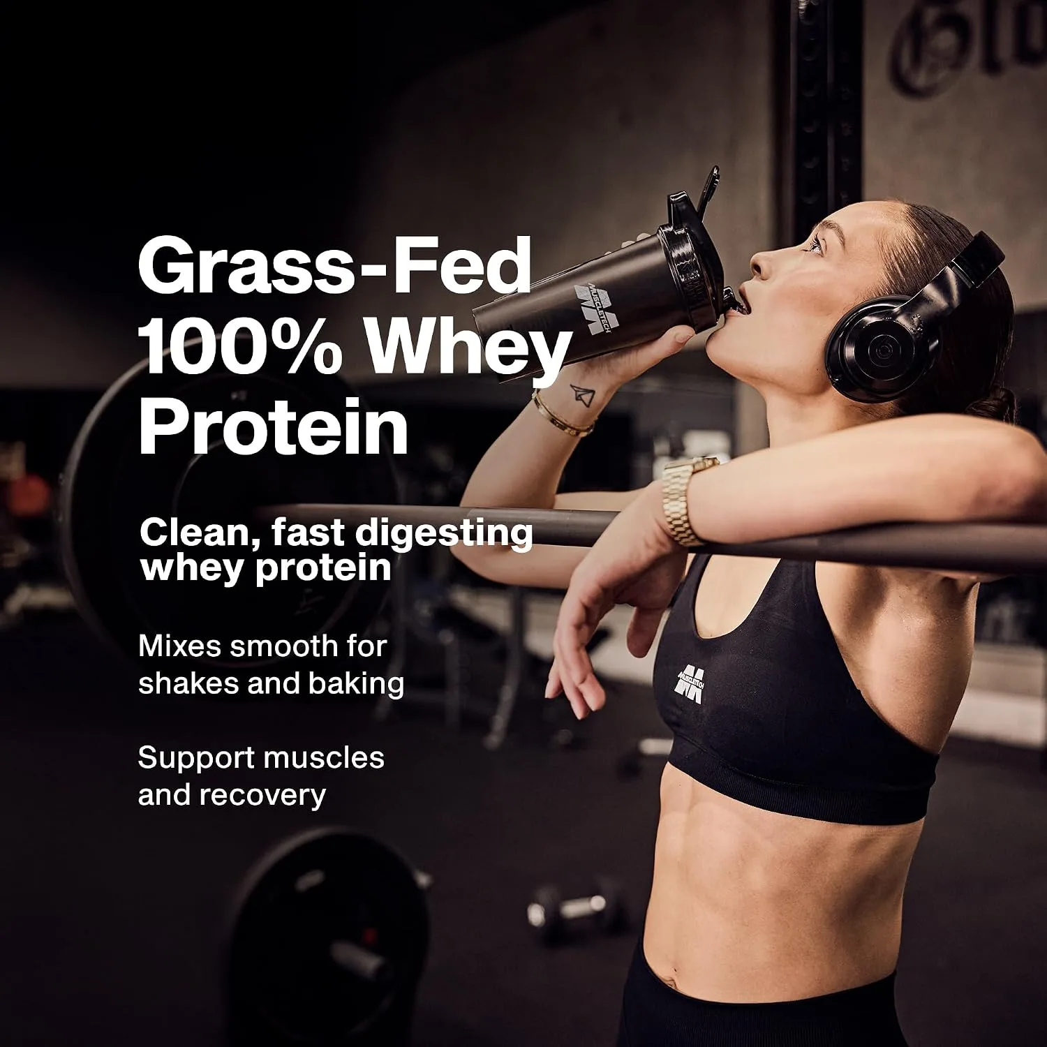 MuscleTech MuscleTech Grass-Fed Whey Protein Powder - Triple Chocolate - Front View