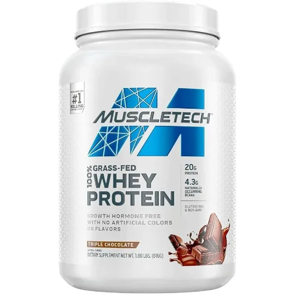 MuscleTech MuscleTech Grass-Fed Whey Protein Powder Chocolate - Front View