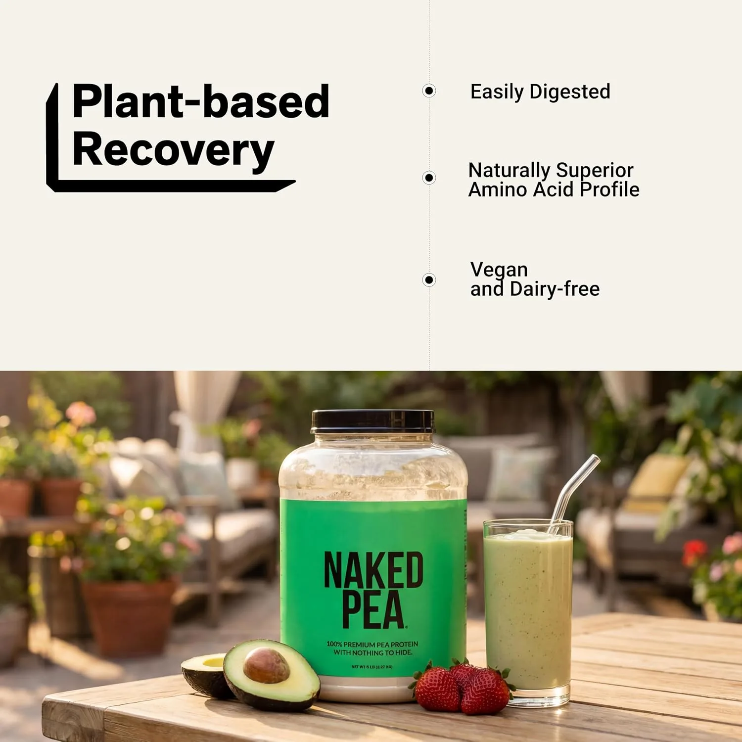Naked Nutrition NAKED Pea - Pea Protein Powder - Ingredients View