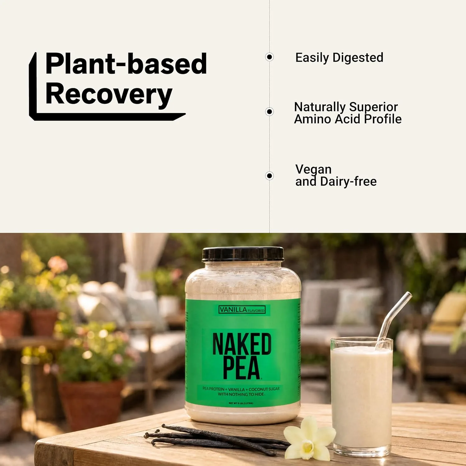 Naked Nutrition Naked Pea Vanilla Protein Isolate Powder - Ingredients View