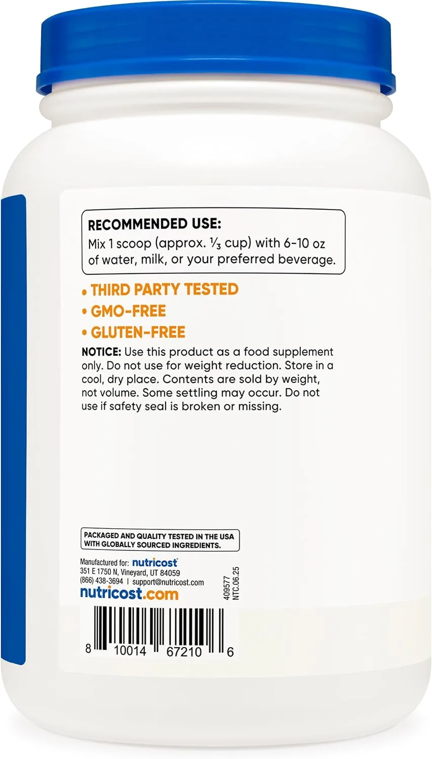 Nutricost Nutricost Casein Protein Powder  - Angle View
