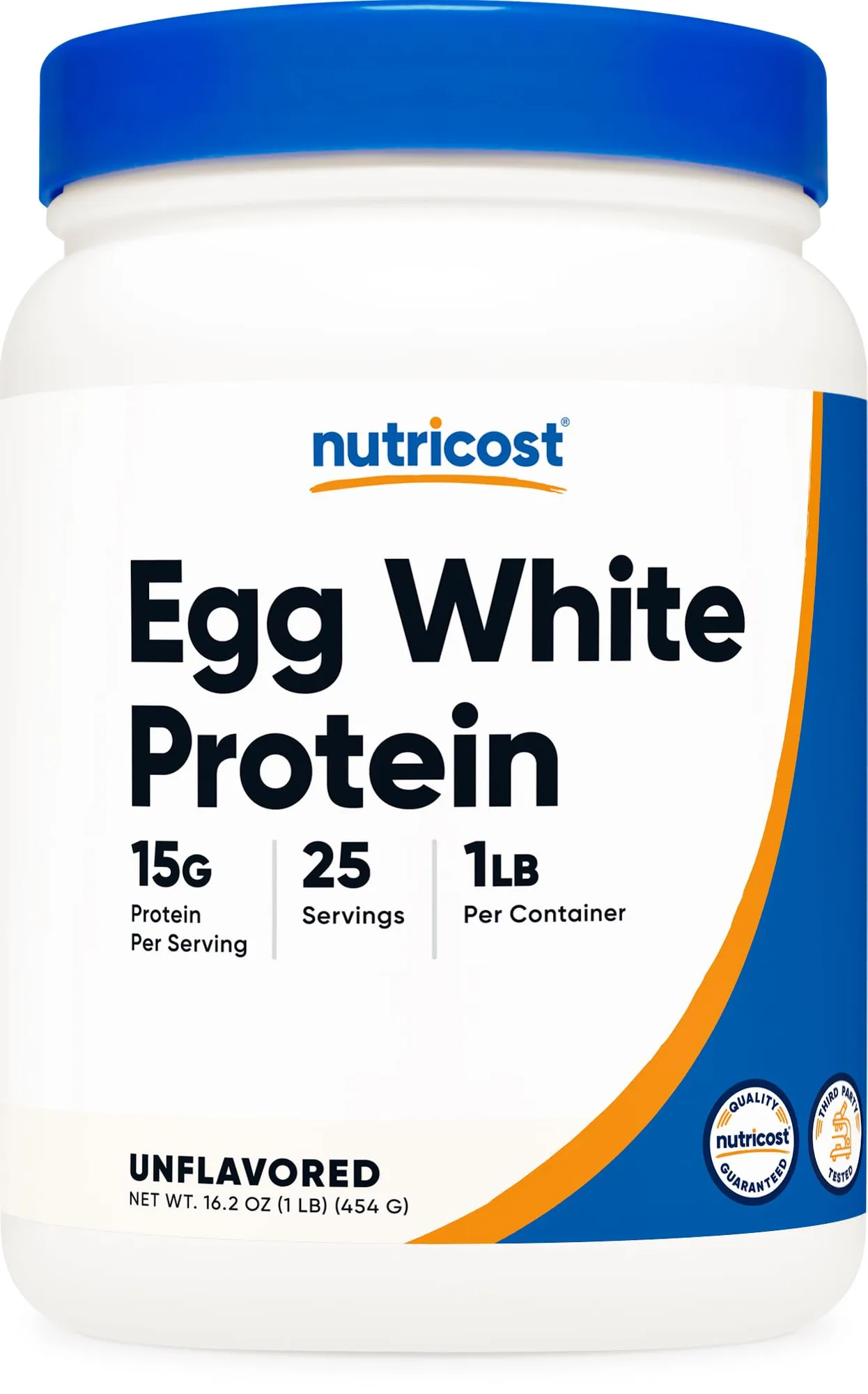 Nutricost Nutricost Egg White Protein Powder 1lb Unflavored - Front View
