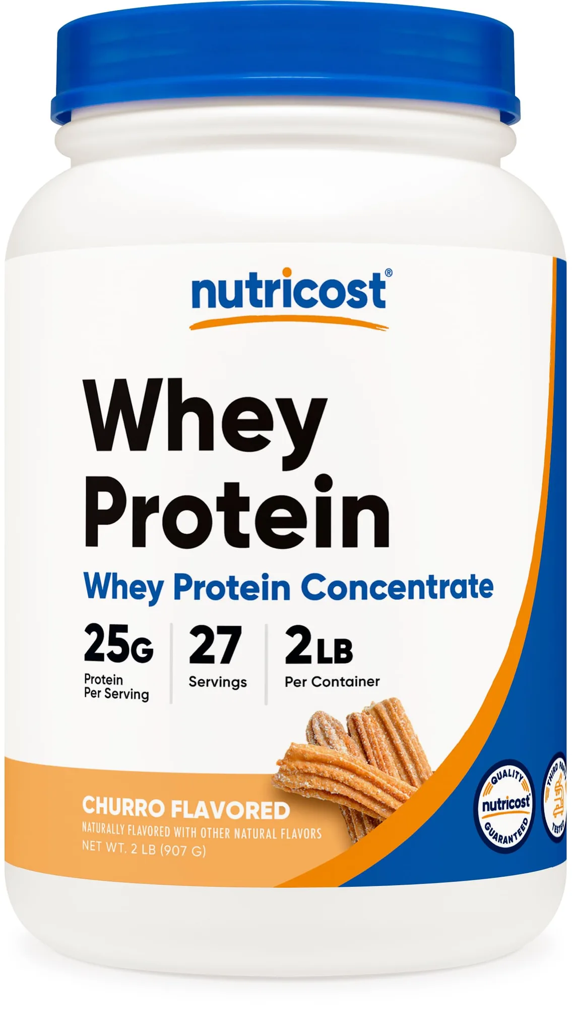 Nutricost Nutricost Whey Protein Concentrate 2 LB Churro - Front View