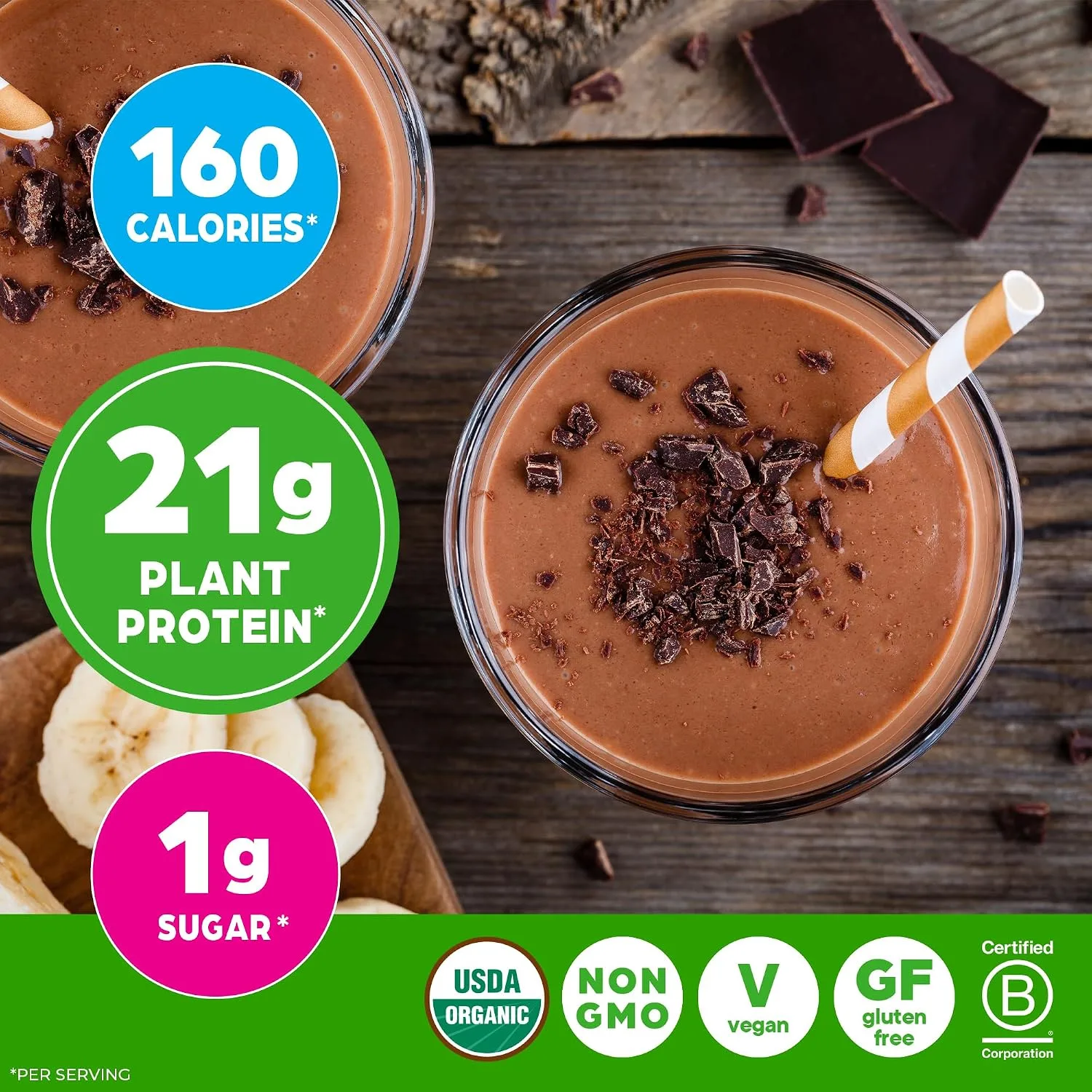Orgain Orgain Organic Vegan Protein Powder, Chocolate - Ingredients View