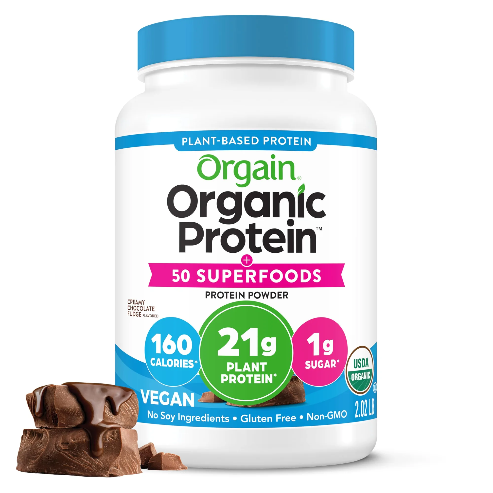Orgain Orgain Organic Vegan Protein Powder, Chocolate - Front View