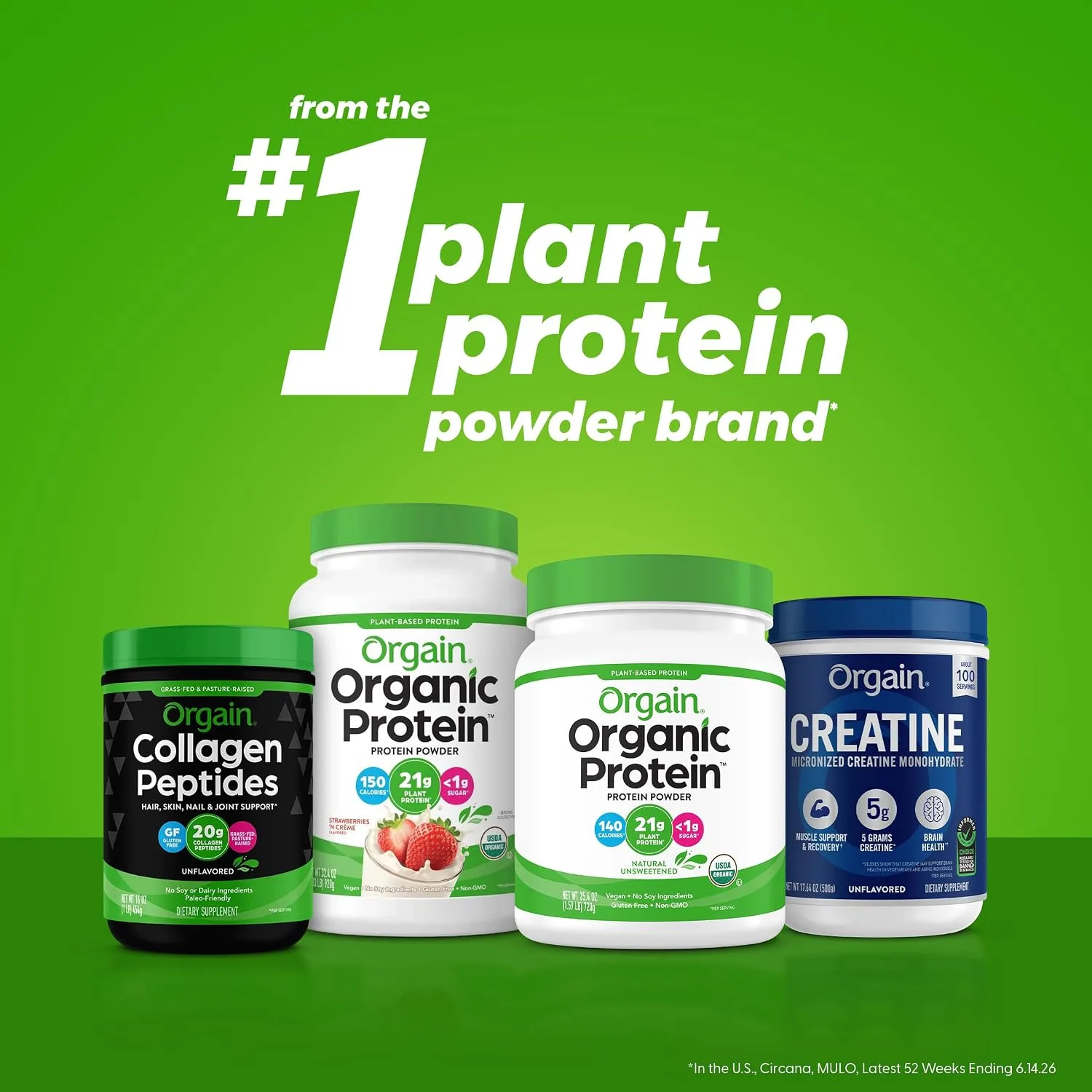Orgain Organic Orgain Organic Vegan Protein Powder - Vanilla Bean - Back View