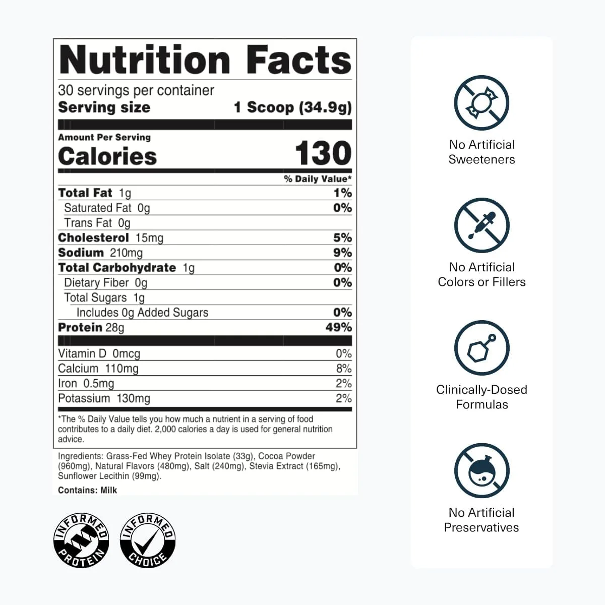 Transparent Labs Transparent Labs Grass-Fed Whey Protein - Angle View