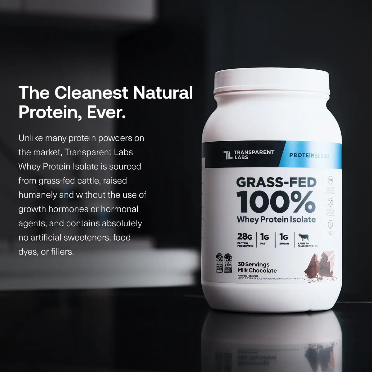 Transparent Labs Transparent Labs Grass-Fed Whey Protein - Back View